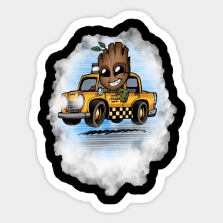 Treeman taxi driver Sticker